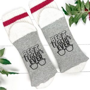 Best Teacher Ever Personalized Socks